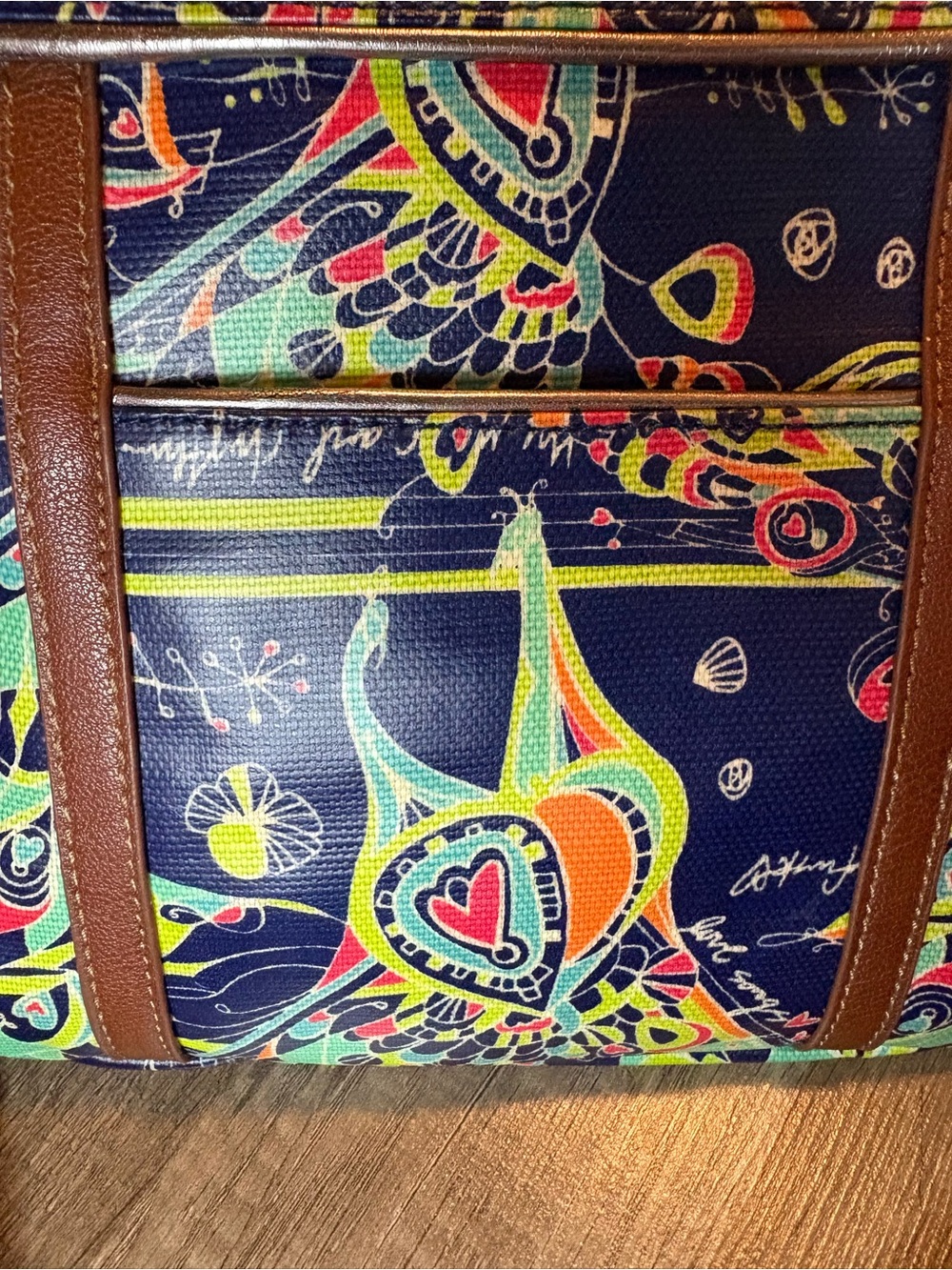 Sakroots Navy Floral Multicolor Crossbody Bag - Picture 6 of 9